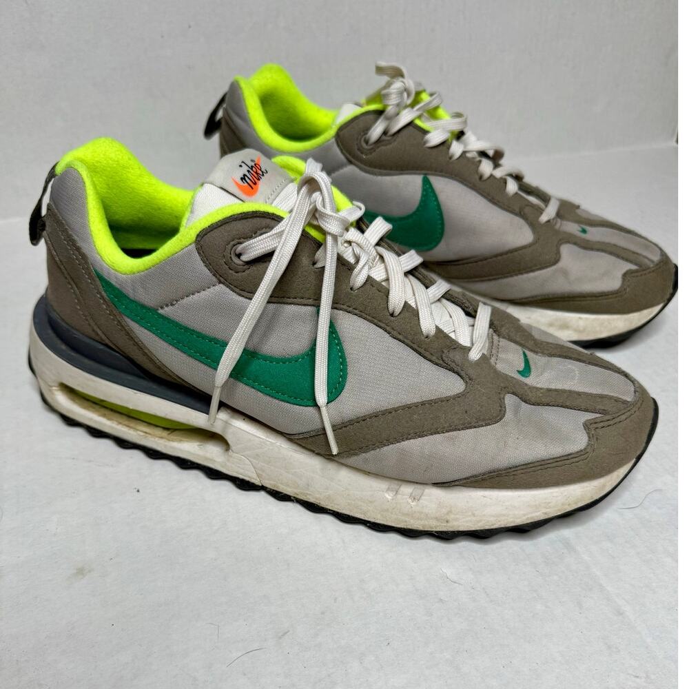 Nike Air Max Sneakers | Grey Green Neon | Cushioned | Mens - Picture 2 of 9